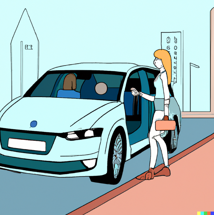 Ellen and a self driving car